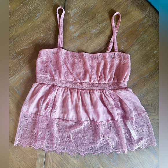 New Free People Size Large Sheer Lace Camisole - Picture 1 of 13